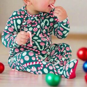 Holiday Candy Cane Baby Pajamas